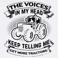 The Voices In My Head Keep Telling Me Tractors Farmer Garment-Dyed Sweatshirt