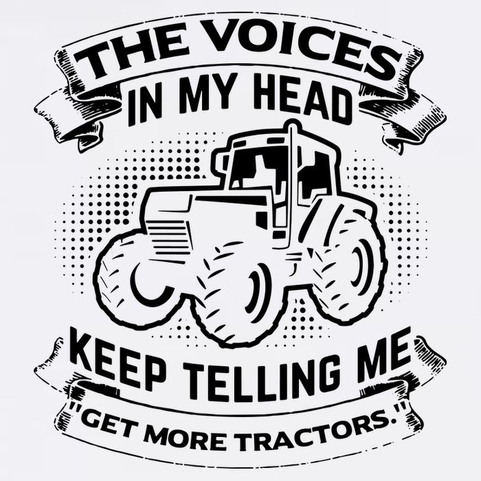 The Voices In My Head Keep Telling Me Tractors Farmer Garment-Dyed Sweatshirt