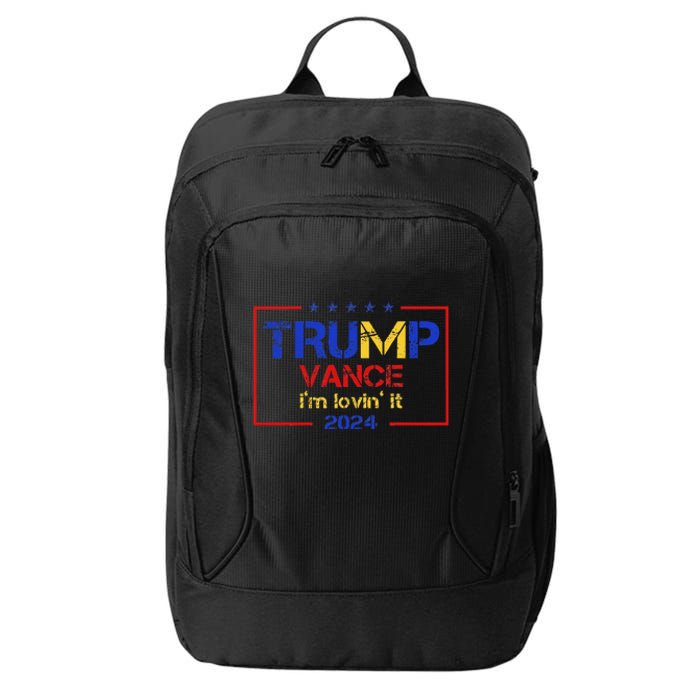 Trump Vance IM Lovin It 2024 Funny Saying Quote Trump City Backpack