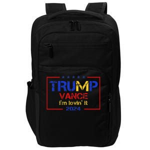 Trump Vance IM Lovin It 2024 Funny Saying Quote Trump Impact Tech Backpack