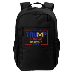 Trump Vance IM Lovin It 2024 Funny Saying Quote Trump Daily Commute Backpack