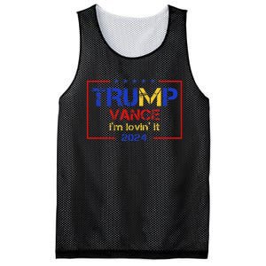 Trump Vance IM Lovin It 2024 Funny Saying Quote Trump Mesh Reversible Basketball Jersey Tank