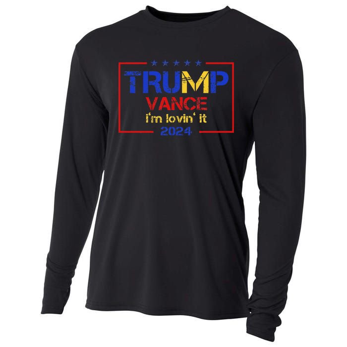 Trump Vance IM Lovin It 2024 Funny Saying Quote Trump Cooling Performance Long Sleeve Crew