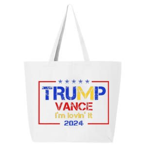 Trump Vance IM Lovin It 2024 Funny Saying Quote Trump 25L Jumbo Tote