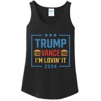 Trump Vance Im Lovin It Hamburger 2024 Election 2024 Ladies Essential Tank