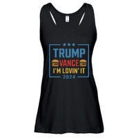 Trump Vance Im Lovin It Hamburger 2024 Election 2024 Ladies Essential Flowy Tank