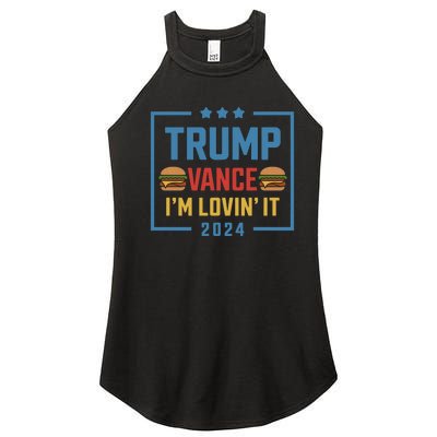 Trump Vance Im Lovin It Hamburger 2024 Election 2024 Women's Perfect Tri Rocker Tank