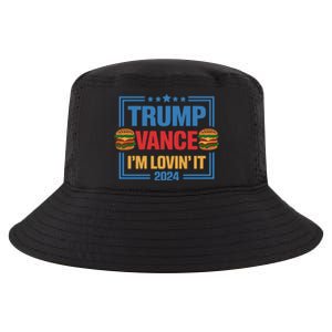 Trump Vance Im Lovin It Hamburger 2024 Election 2024 Cool Comfort Performance Bucket Hat