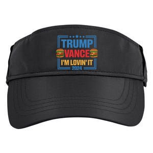 Trump Vance Im Lovin It Hamburger 2024 Election 2024 Adult Drive Performance Visor