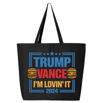 Trump Vance Im Lovin It Hamburger 2024 Election 2024 25L Jumbo Tote