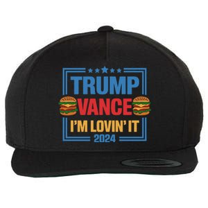 Trump Vance Im Lovin It Hamburger 2024 Election 2024 Wool Snapback Cap