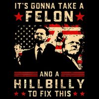 Trump Vance It Gonna Take A Felon Hillbilly 16 in Basic Backpack