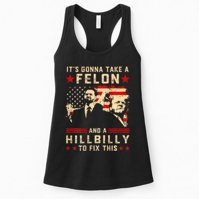 Trump Vance It Gonna Take A Felon Hillbilly Womens Tank Top