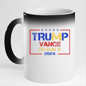 Trump Vance IM Lovin It 2024 Funny Saying Quote Trump 11oz Black Color Changing Mug