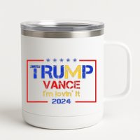 Trump Vance IM Lovin It 2024 Funny Saying Quote Trump 12 oz Stainless Steel Tumbler Cup