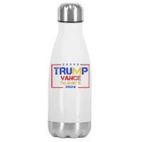 Trump Vance IM Lovin It 2024 Funny Saying Quote Trump Stainless Steel Insulated Water Bottle