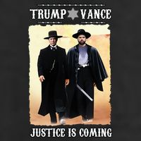 Trump Vance Justice Is Coming 7 Panel Mesh Trucker Snapback Hat
