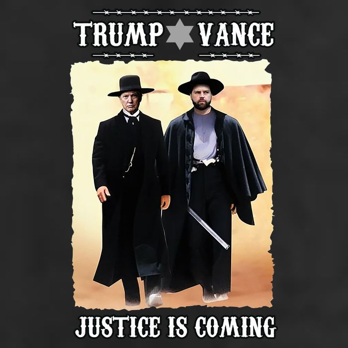 Trump Vance Justice Is Coming 7 Panel Mesh Trucker Snapback Hat