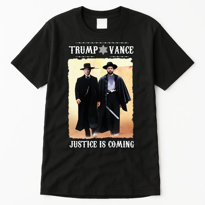 Trump Vance Justice Is Coming Tall T-Shirt