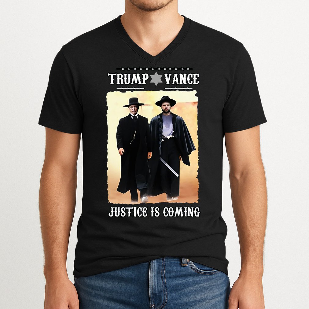 Trump Vance Justice Is Coming V-Neck T-Shirt