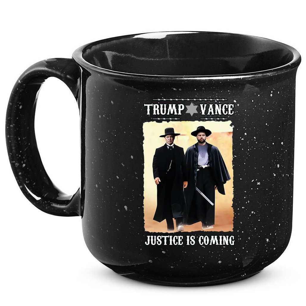 Trump Vance Justice Is Coming 15oz Campfire Ceramic Mug