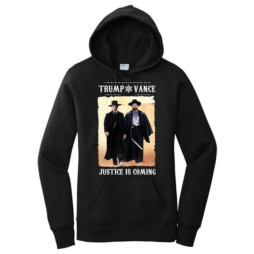 Trump Vance Justice Is Coming Women's Pullover Hoodie