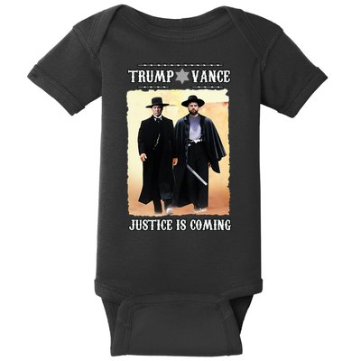 Trump Vance Justice Is Coming Baby Bodysuit