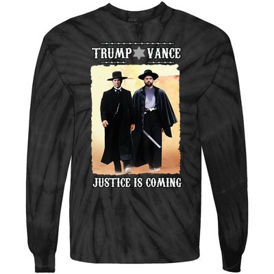Trump Vance Justice Is Coming Tie-Dye Long Sleeve Shirt