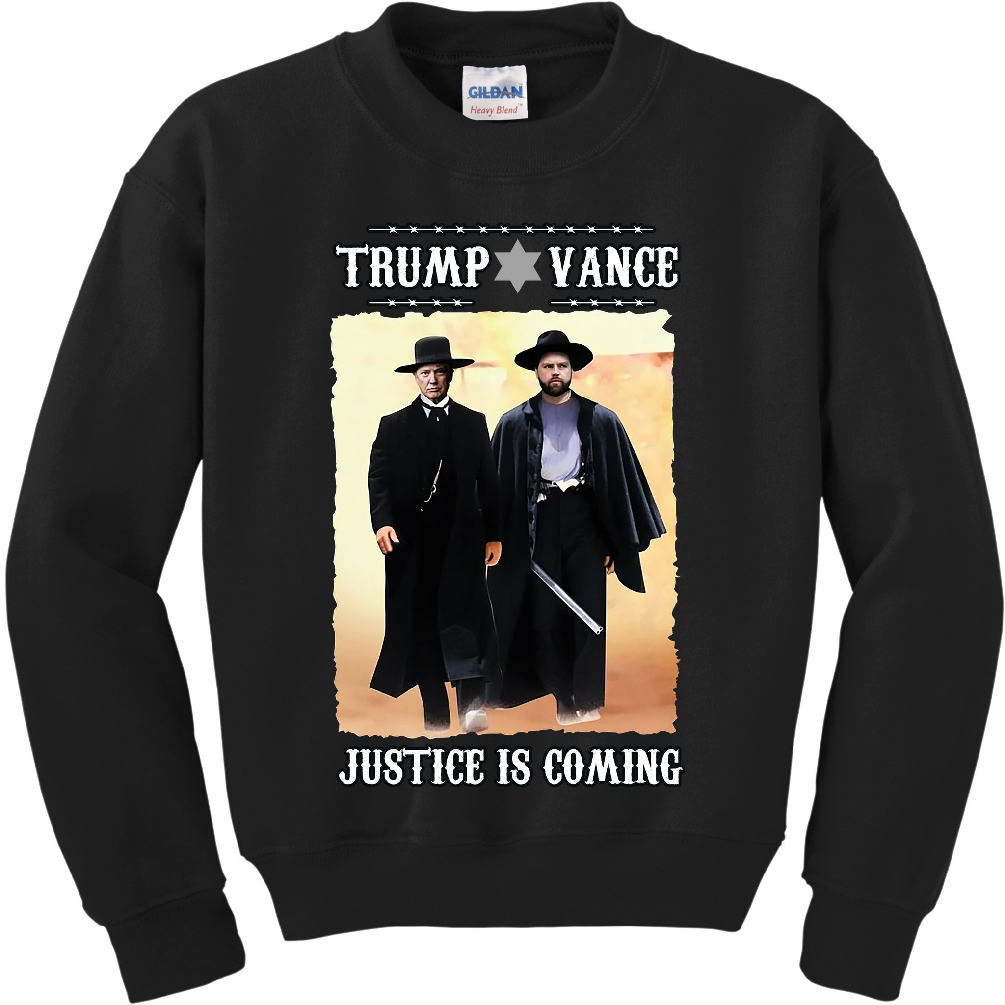 Trump Vance Justice Is Coming Kids Sweatshirt