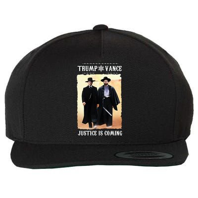 Trump Vance Justice Is Coming Wool Snapback Cap