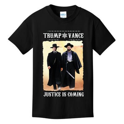 Trump Vance Justice Is Coming Kids T-Shirt