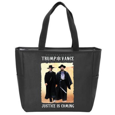 Trump Vance Justice Is Coming Zip Tote Bag