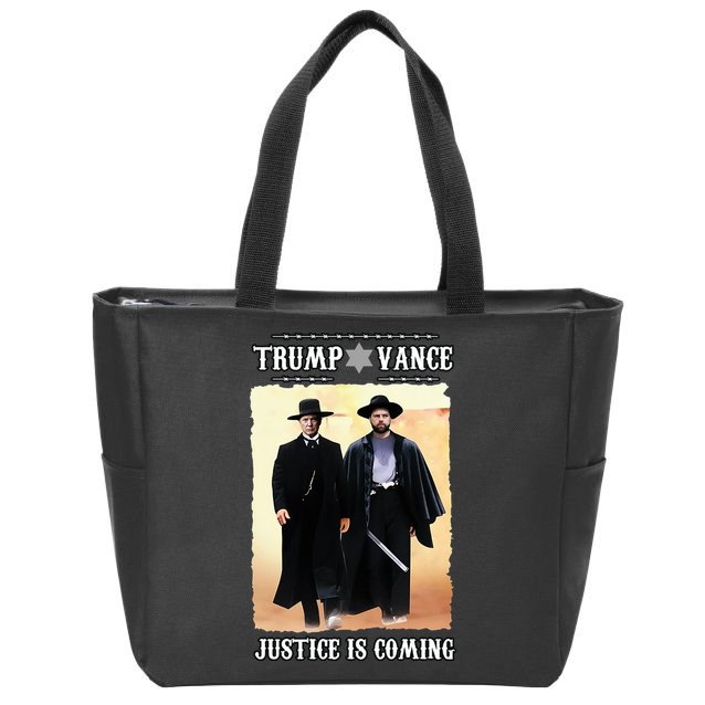 Trump Vance Justice Is Coming Zip Tote Bag