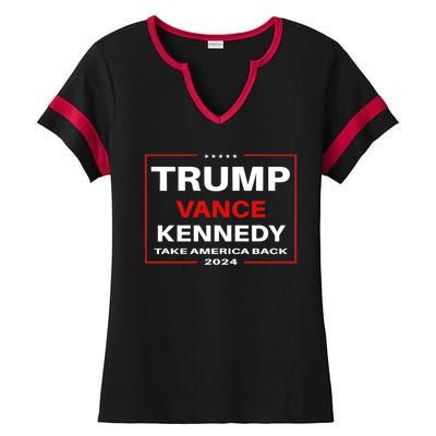 Trump Vance Kennedy Take America Back Again Ladies Halftime Notch Neck Tee