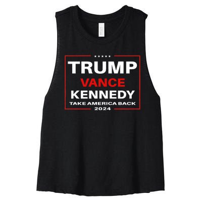 Trump Vance Kennedy Take America Back Again Women's Racerback Cropped Tank