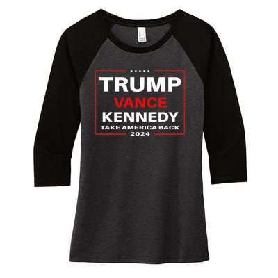 Trump Vance Kennedy Take America Back Again Women's Tri-Blend 3/4-Sleeve Raglan Shirt