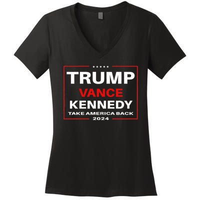 Trump Vance Kennedy Take America Back Again Women's V-Neck T-Shirt