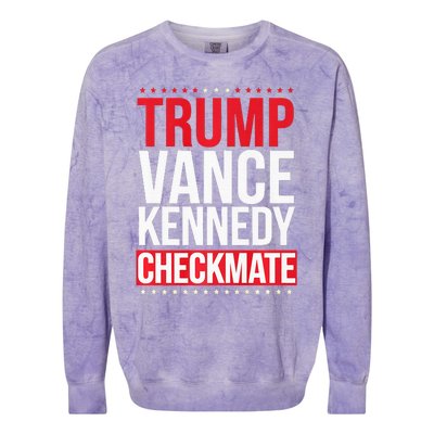 Trump Vance Kennedy Checkmate Trump For President 2024 Colorblast Crewneck Sweatshirt