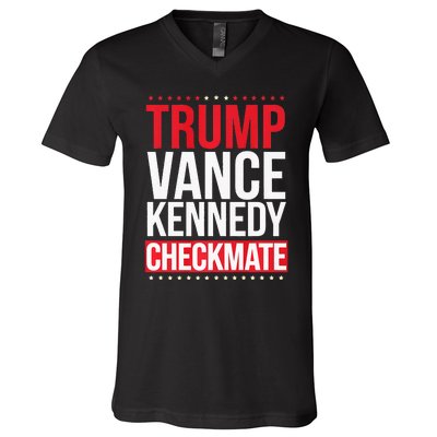 Trump Vance Kennedy Checkmate Trump For President 2024 V-Neck T-Shirt