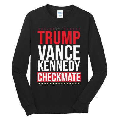 Trump Vance Kennedy Checkmate Trump For President 2024 Tall Long Sleeve T-Shirt