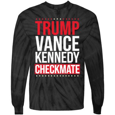 Trump Vance Kennedy Checkmate Trump For President 2024 Tie-Dye Long Sleeve Shirt