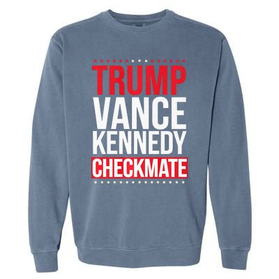 Trump Vance Kennedy Checkmate Trump For President 2024 Garment-Dyed Sweatshirt