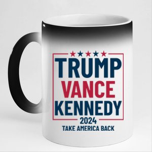 Trump Vance Kennedy Take America Back Again 11oz Black Color Changing Mug