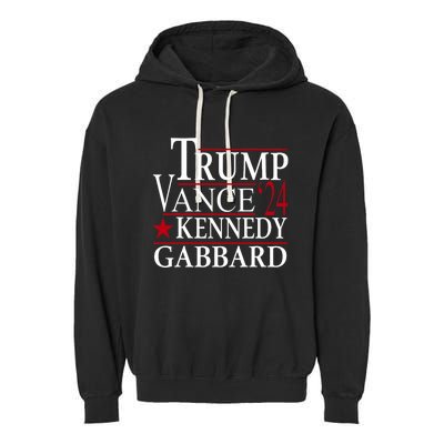 Trump Vance Kennedy Gabbard 2024 Election Garment-Dyed Fleece Hoodie