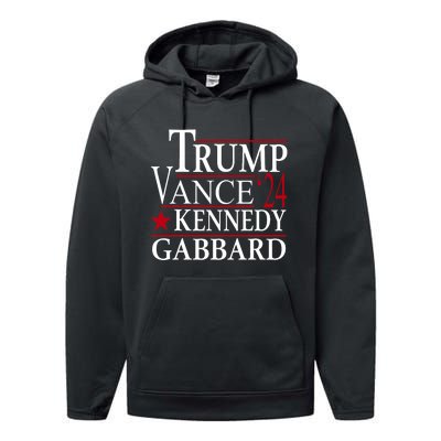 Trump Vance Kennedy Gabbard 2024 Election Performance Fleece Hoodie