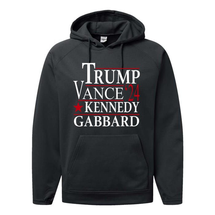 Trump Vance Kennedy Gabbard 2024 Election Performance Fleece Hoodie