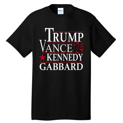 Trump Vance Kennedy Gabbard 2024 Election Tall T-Shirt