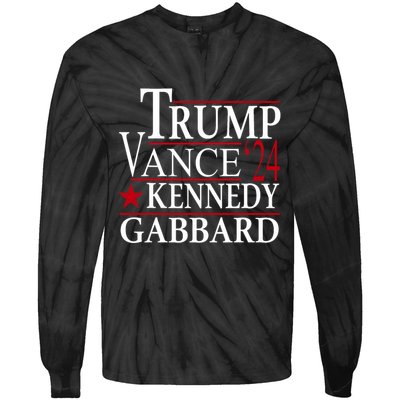 Trump Vance Kennedy Gabbard 2024 Election Tie-Dye Long Sleeve Shirt