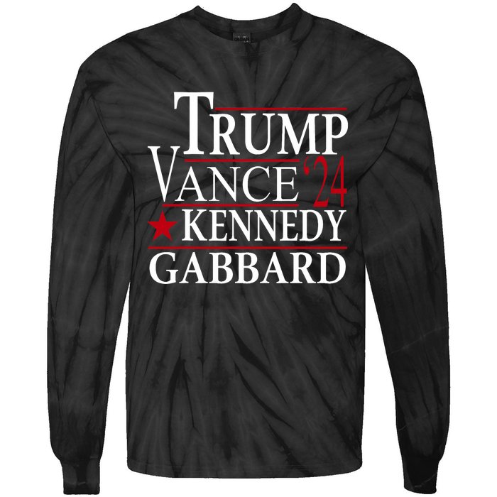 Trump Vance Kennedy Gabbard 2024 Election Tie-Dye Long Sleeve Shirt