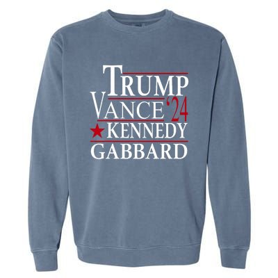 Trump Vance Kennedy Gabbard 2024 Election Garment-Dyed Sweatshirt